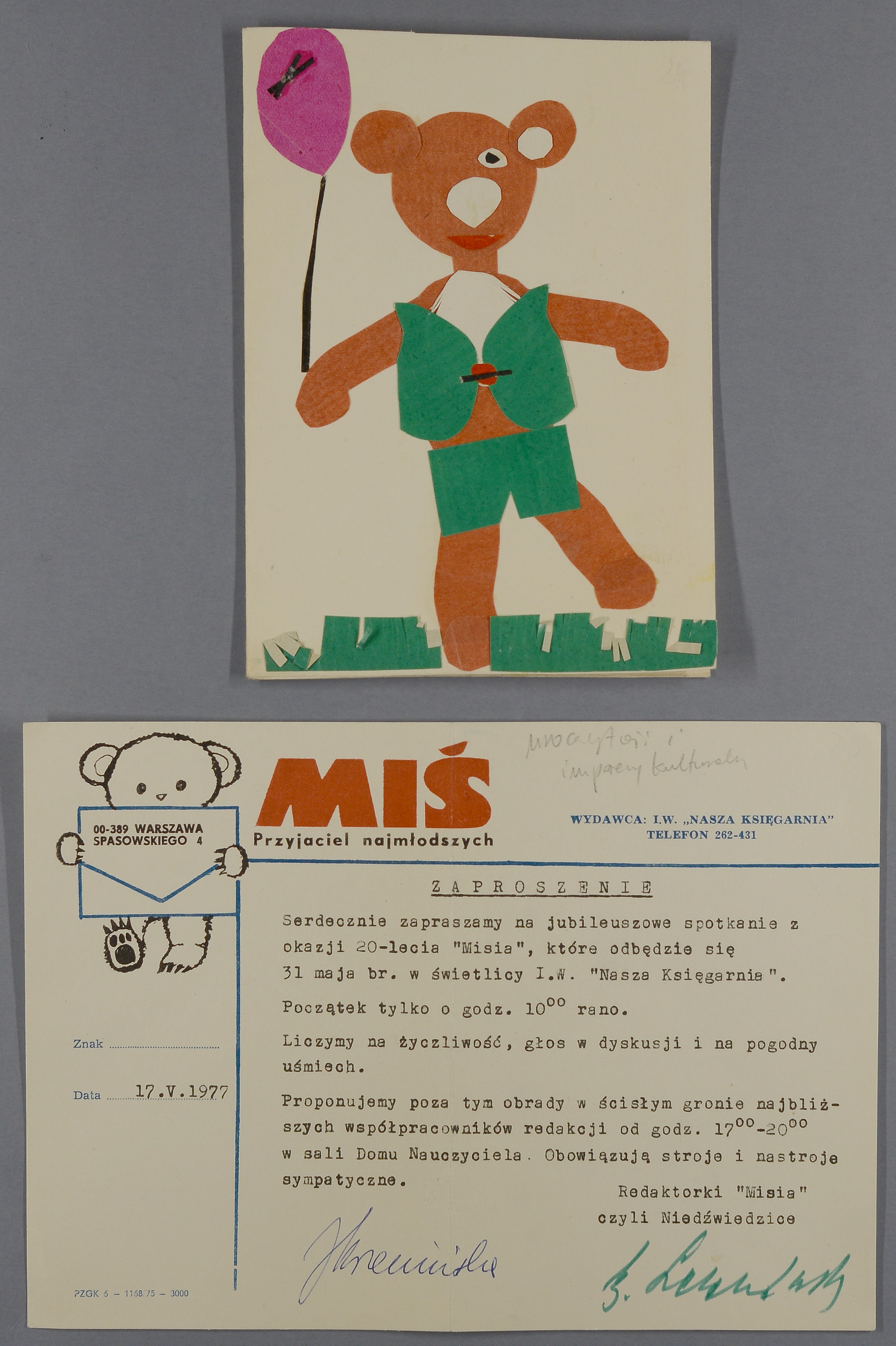 Dziecięcy rysunek misia