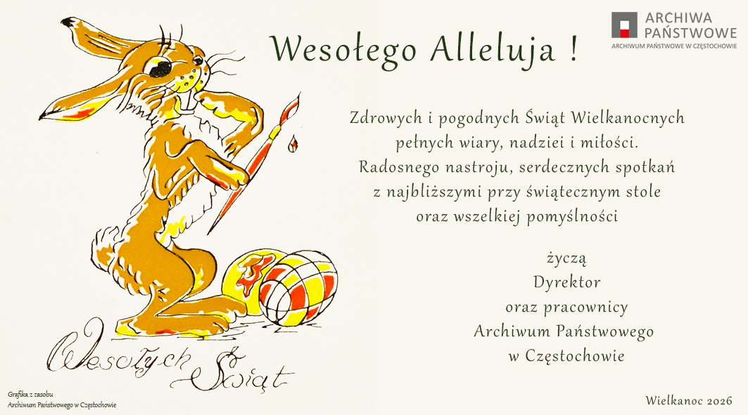 Kartka z życzeniami, widoczny króliczek